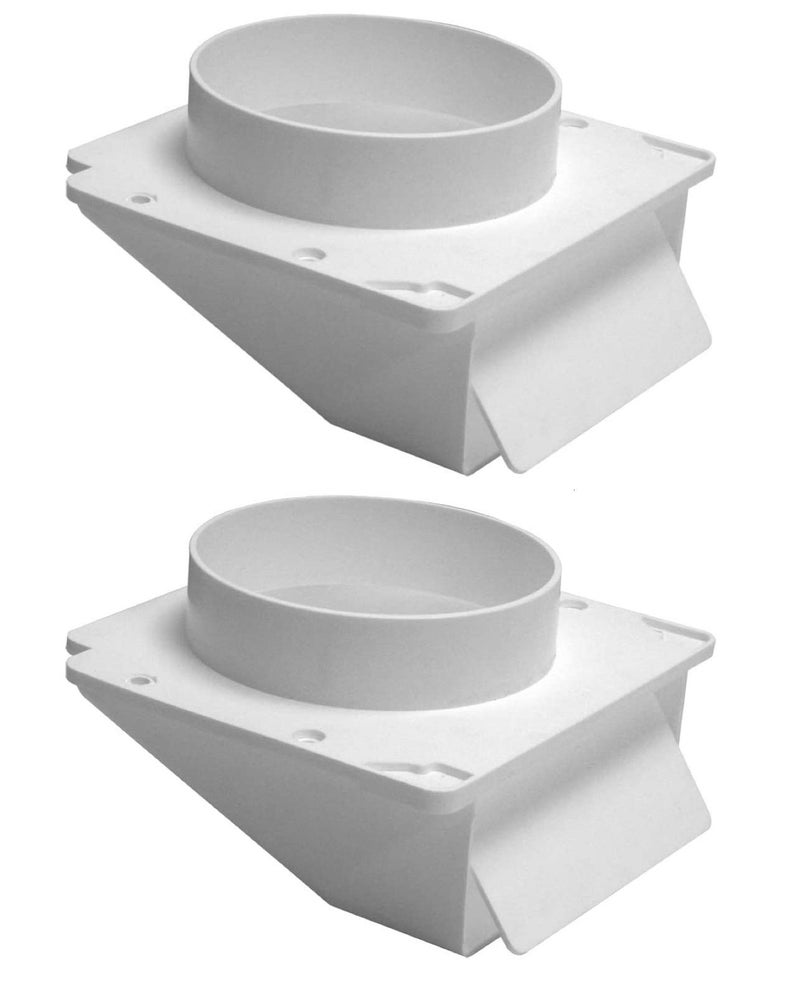 Lambro Industries 143Wp Lambro""Dustries""Dustries Plastic Under Eave Vent, 4In, White, 2-Pack - Image 1